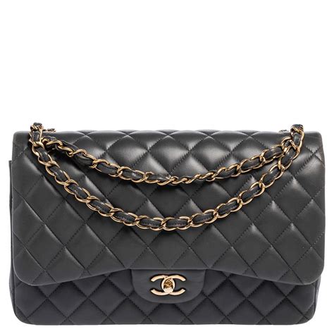 chanel 25cm chevron flap bag|Chanel flap bag jumbo grey.